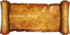 Lendvai Ottó névjegykártya